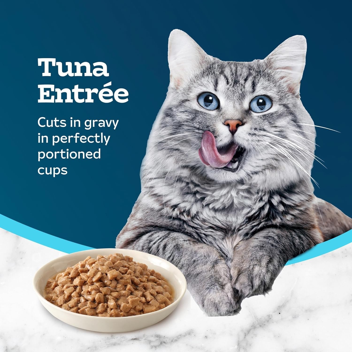 Blue Buffalo Tastefuls Savory Singles Tuna Cuts in Gravy Wet Cat Food Adult 12 x