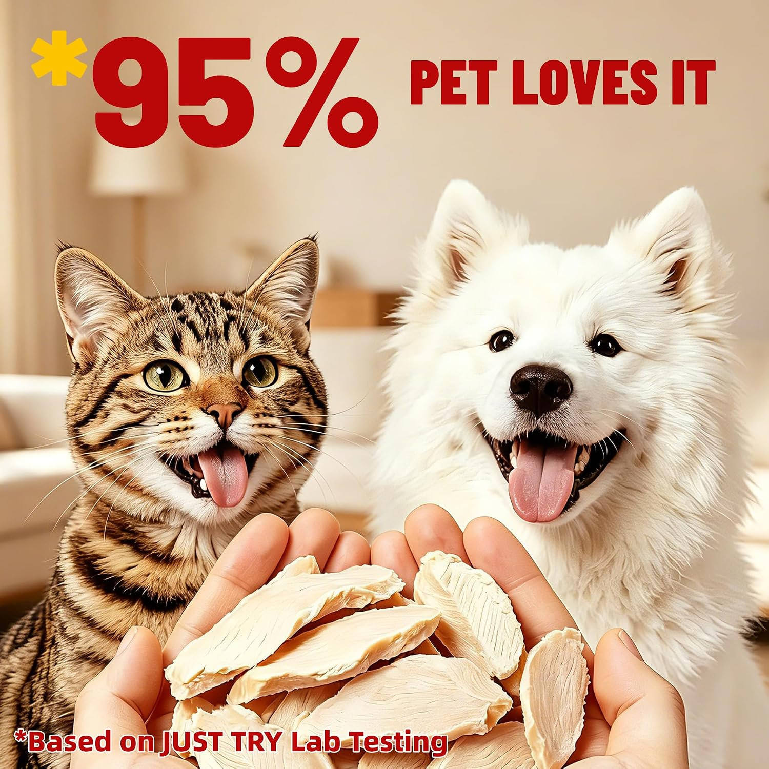 12.35 Oz Freeze Dried Chicken Breast Cat & Dog Treats | Single Ingredient,High P
