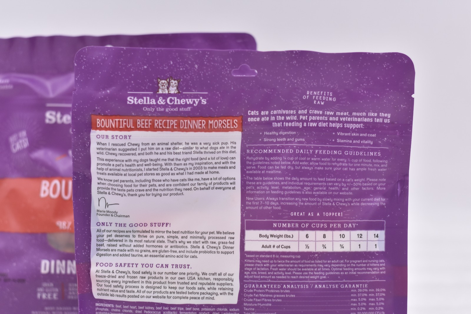 (2) Stella & Chewy’s Freeze Dried Bountiful Beef Cat Food, 3.5 Oz BB: 9/26