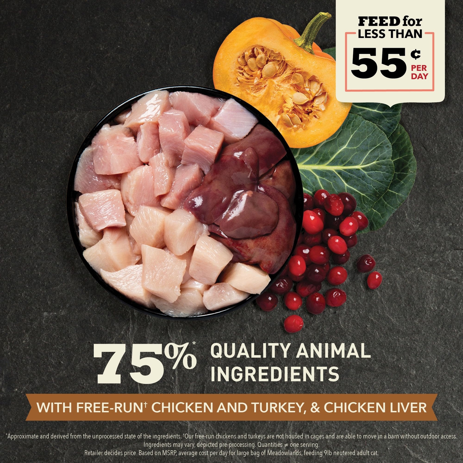 ACANA Highest Protein Meadowlands 4lb Grain Free Dry Cat Food Chicken Turkey