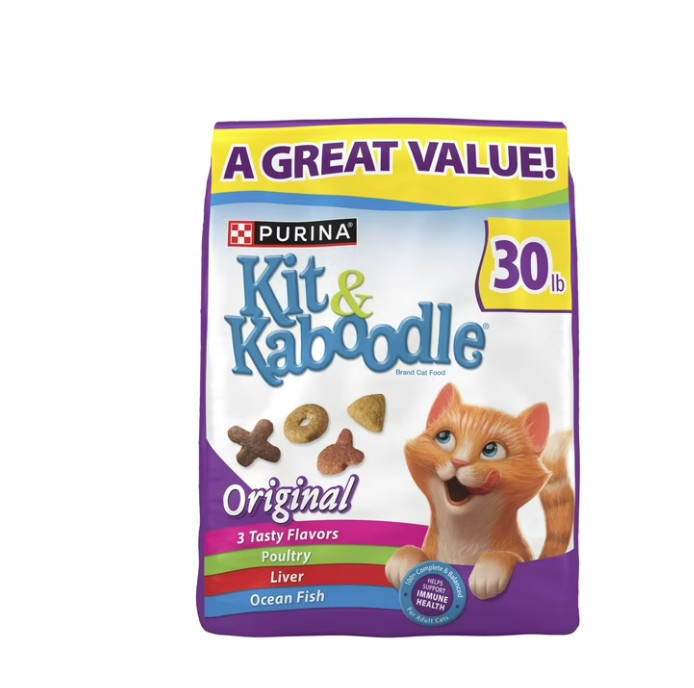 (2 pack) Purina Kit & Kaboodle Original, Indoor Dry Cat Food, Chicken, Liver, Tu