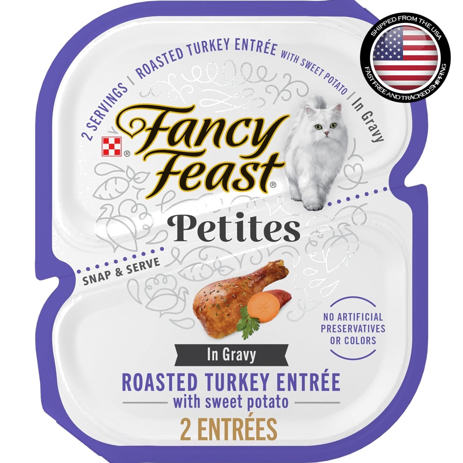 All-Life Stages Cat Food: Turkey & Sweet Potato in Gravy – 12 x 2.8 oz Tubs