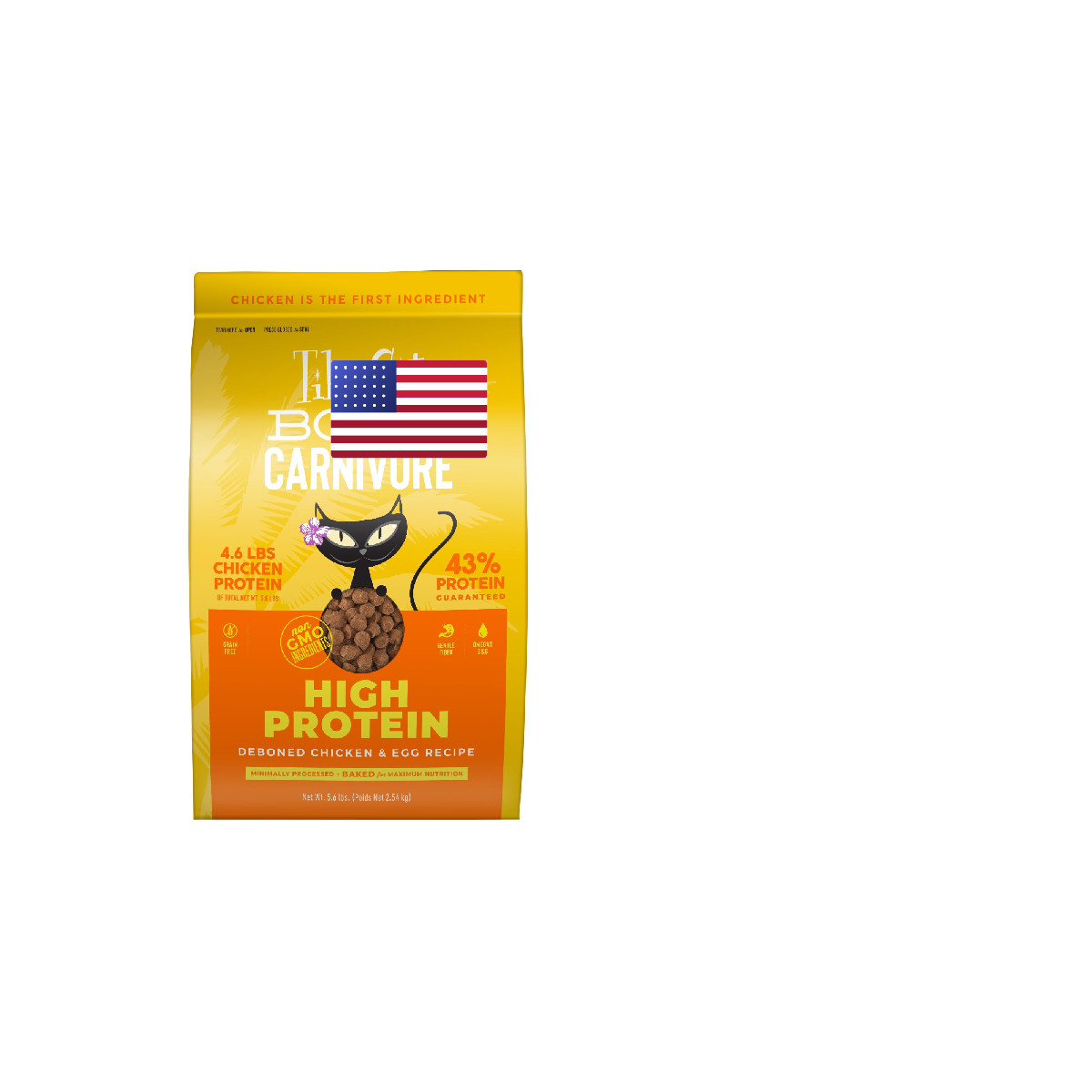 Tiki Pets Tiki Cat Born Carnivore High Protein Dry Cat Food Deboned Egg 5.6