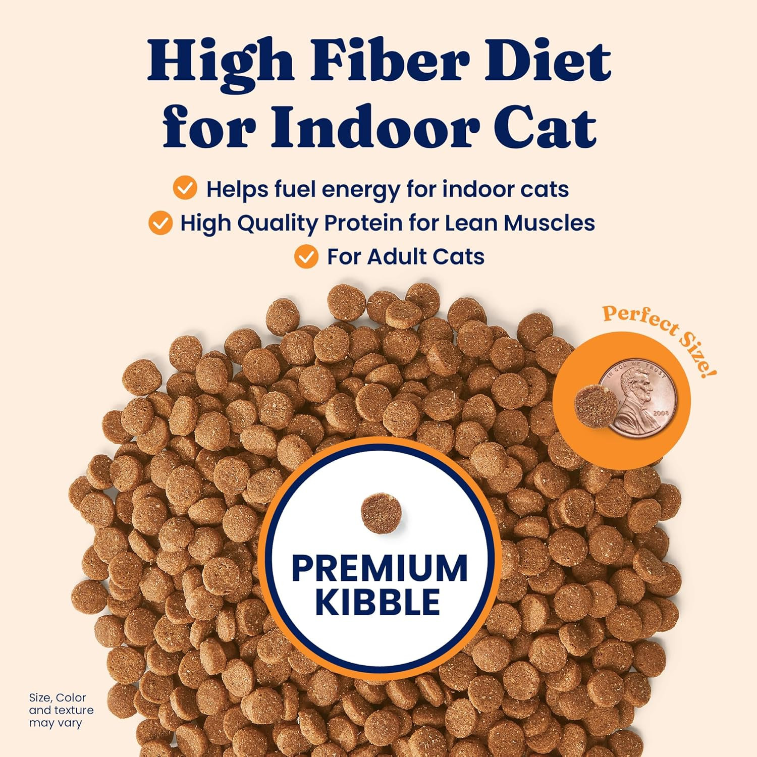 Indoor Dry Cat Food – Grain Free & Gluten Free – Chicken Cat Food Dry Kibble for