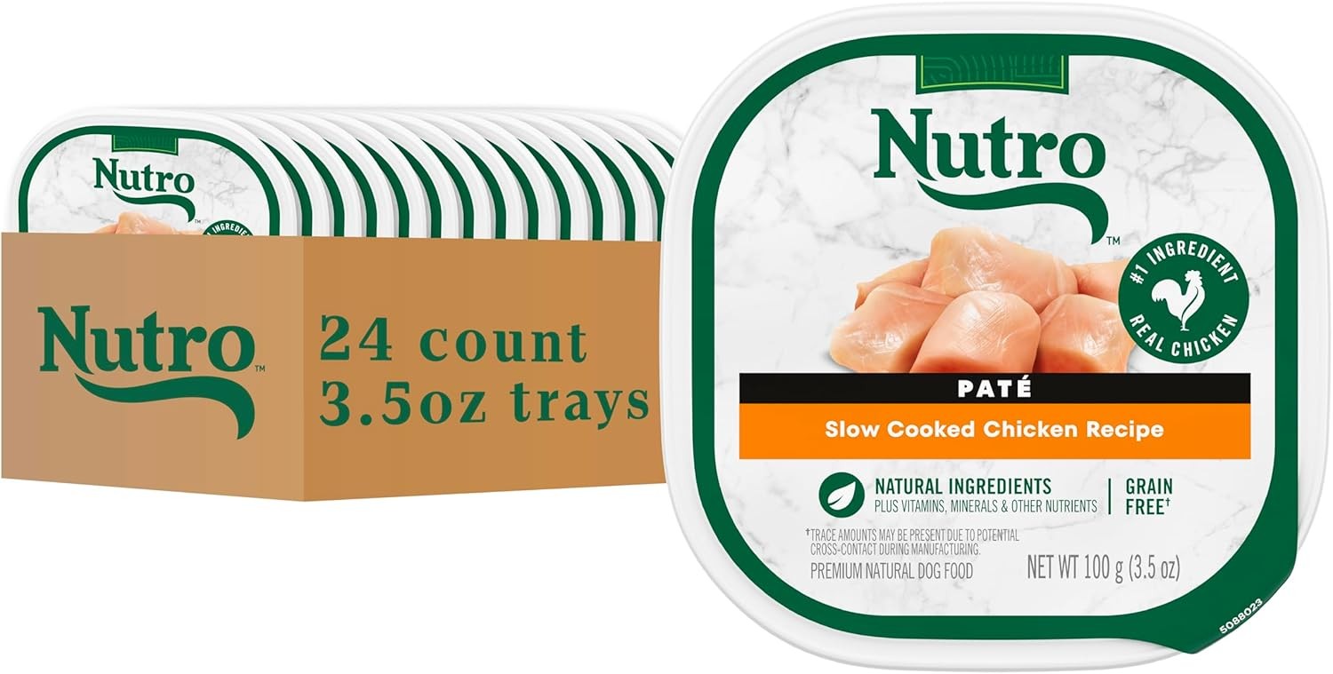 Nutro Adult Natural Grain Free Wet Dog Food Pate, Adult Dog Food Wet Recipe, Slo
