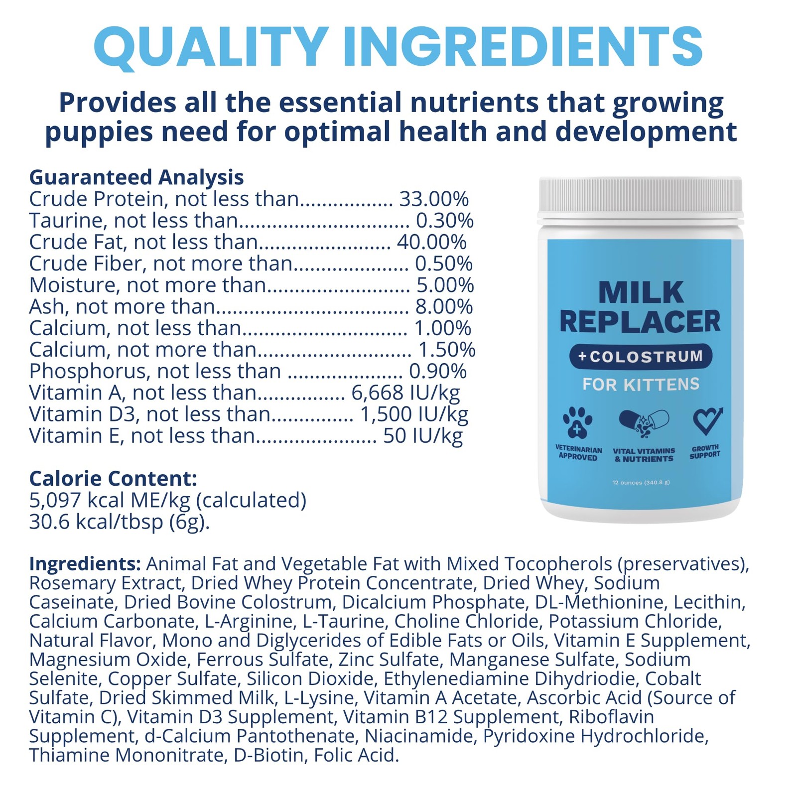 Under the Weather Kitten Milk Replacer Powder + 12 Ounce (Pack of 1)