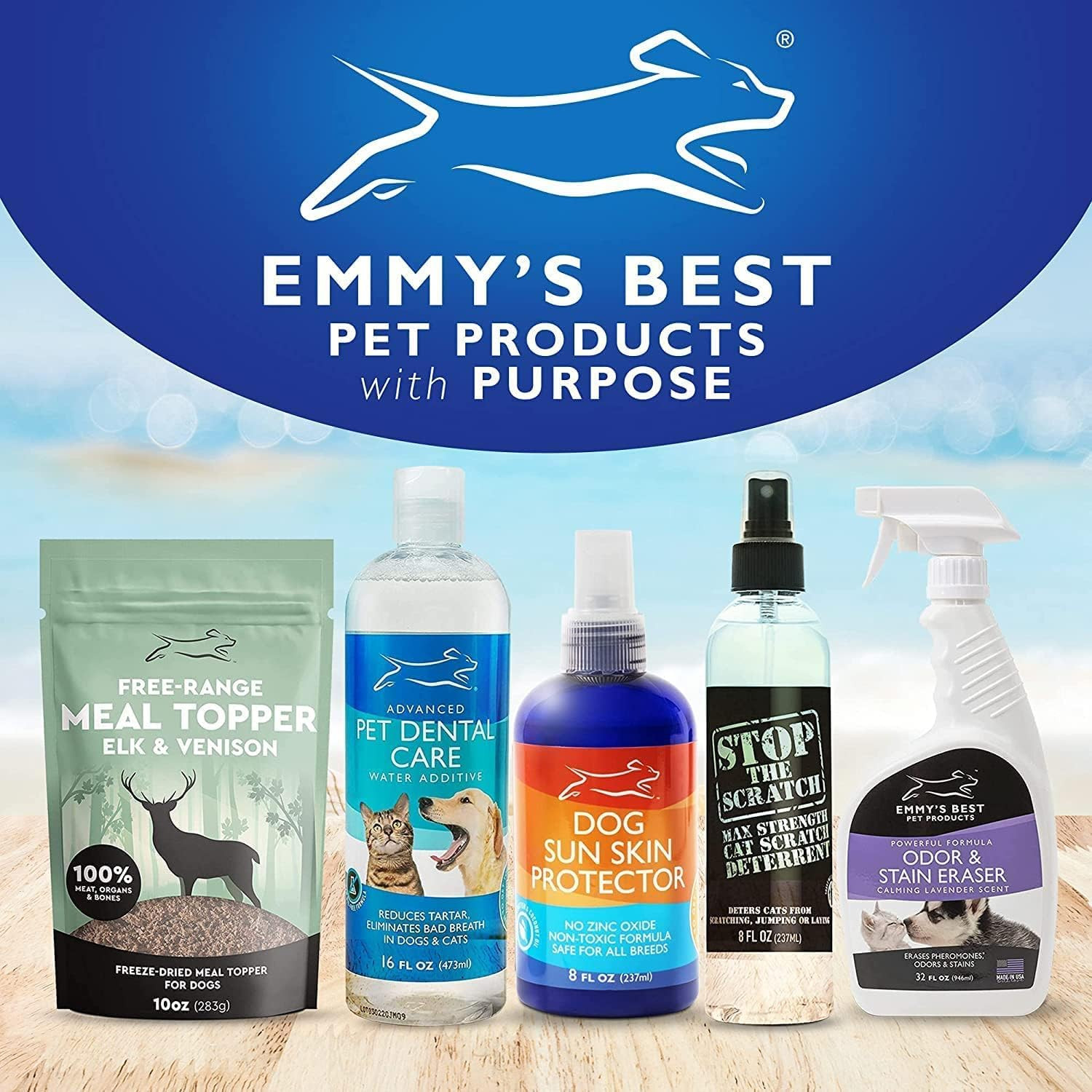 EBPP Dog Sunscreen Sun Skin Protector Spray 8 Fl Oz – Safe for All Breeds with N