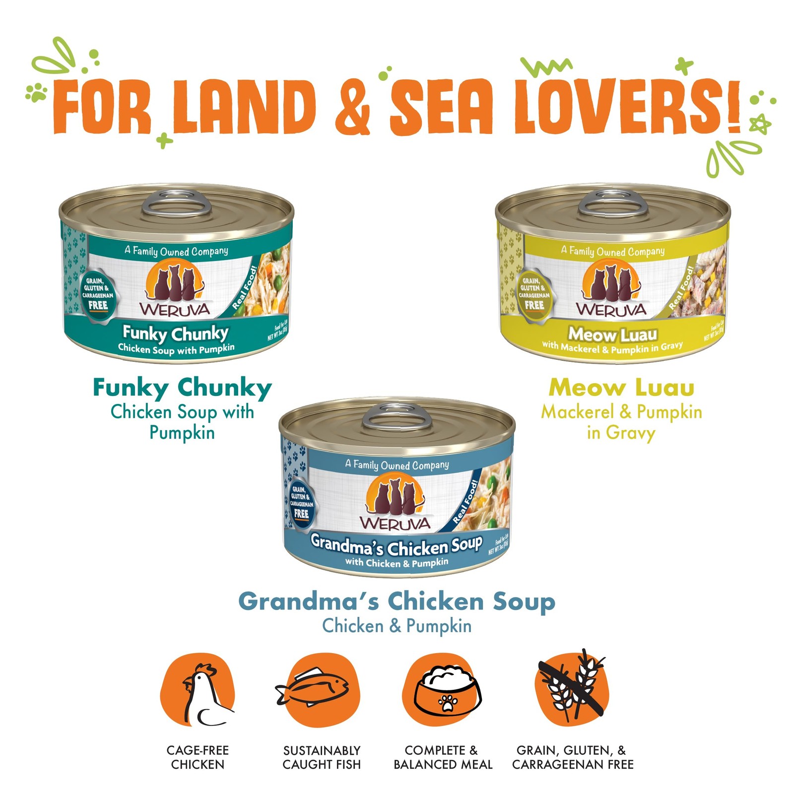 Weruva Wet Cat Food, Pumpkin Patch Pack Variety Pack, 3 Ounce (Pack of 12)