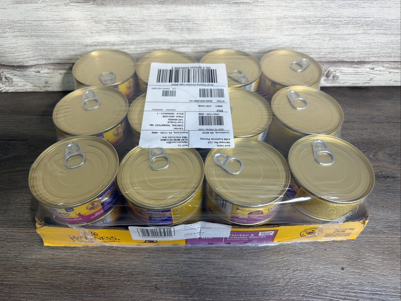 Wellness Complete Health Pate Chicken & Lobster Dinner Wet Cat Food, 24 x 5.5 oz