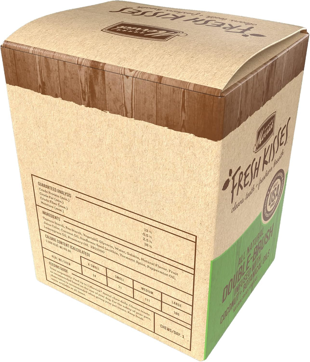Fresh Kisses Natural Dental Chews Infused with Coconut and Botanical Oils for Sm