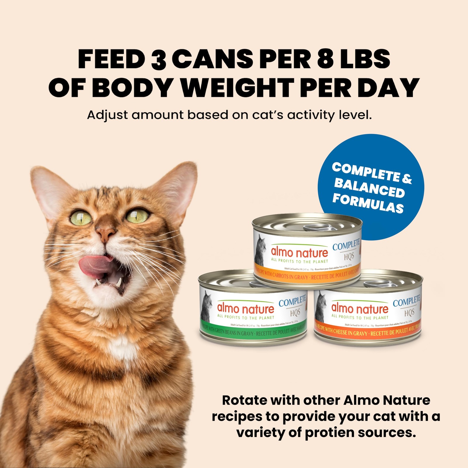 HQS Complete Wet Cat Food Tuna with Pumkin, Grain Free, GMO Free 2.47oz Pac…
