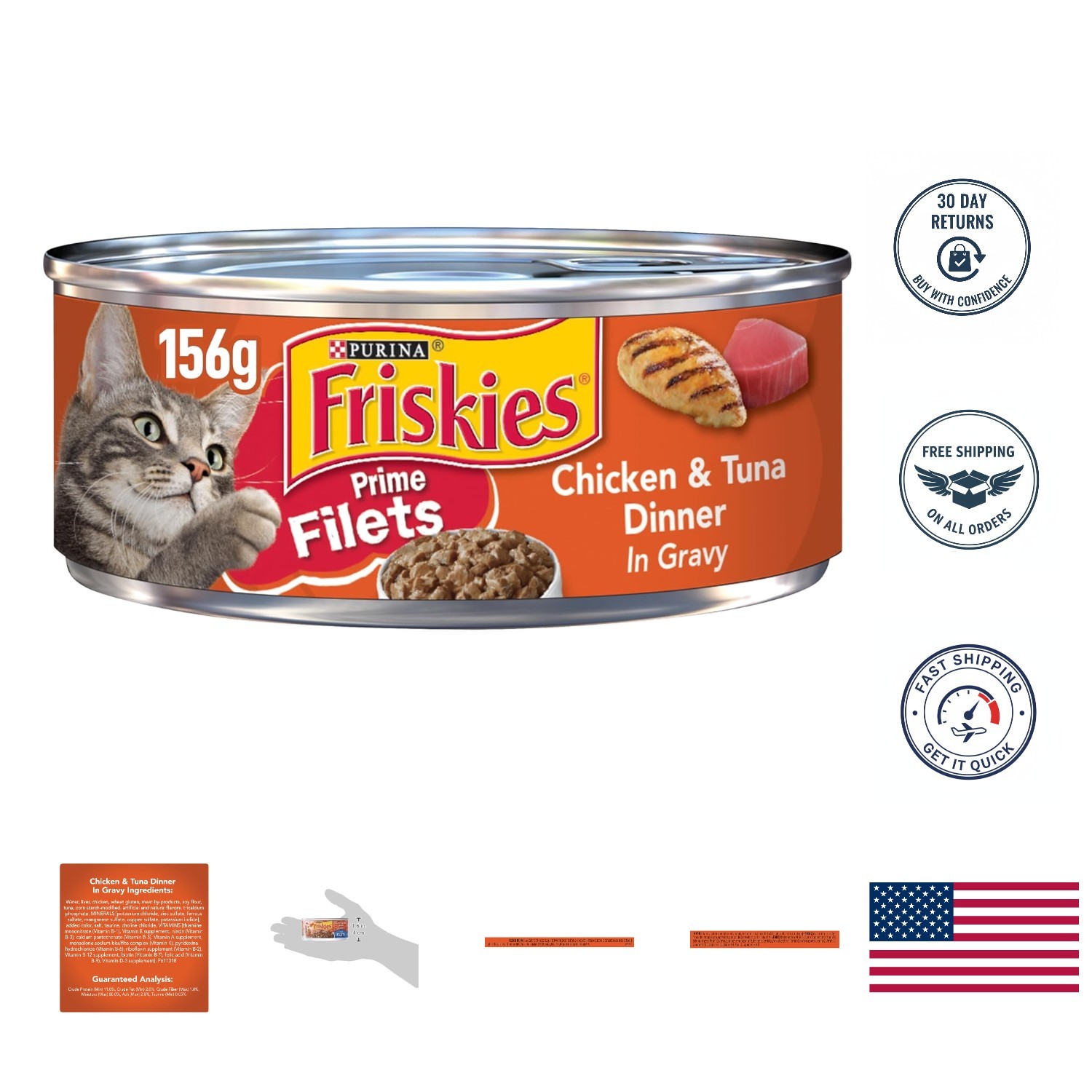 Savory Chicken & Tuna Dinner in Gravy – Complete Nutrition for Cats – 5.5 oz