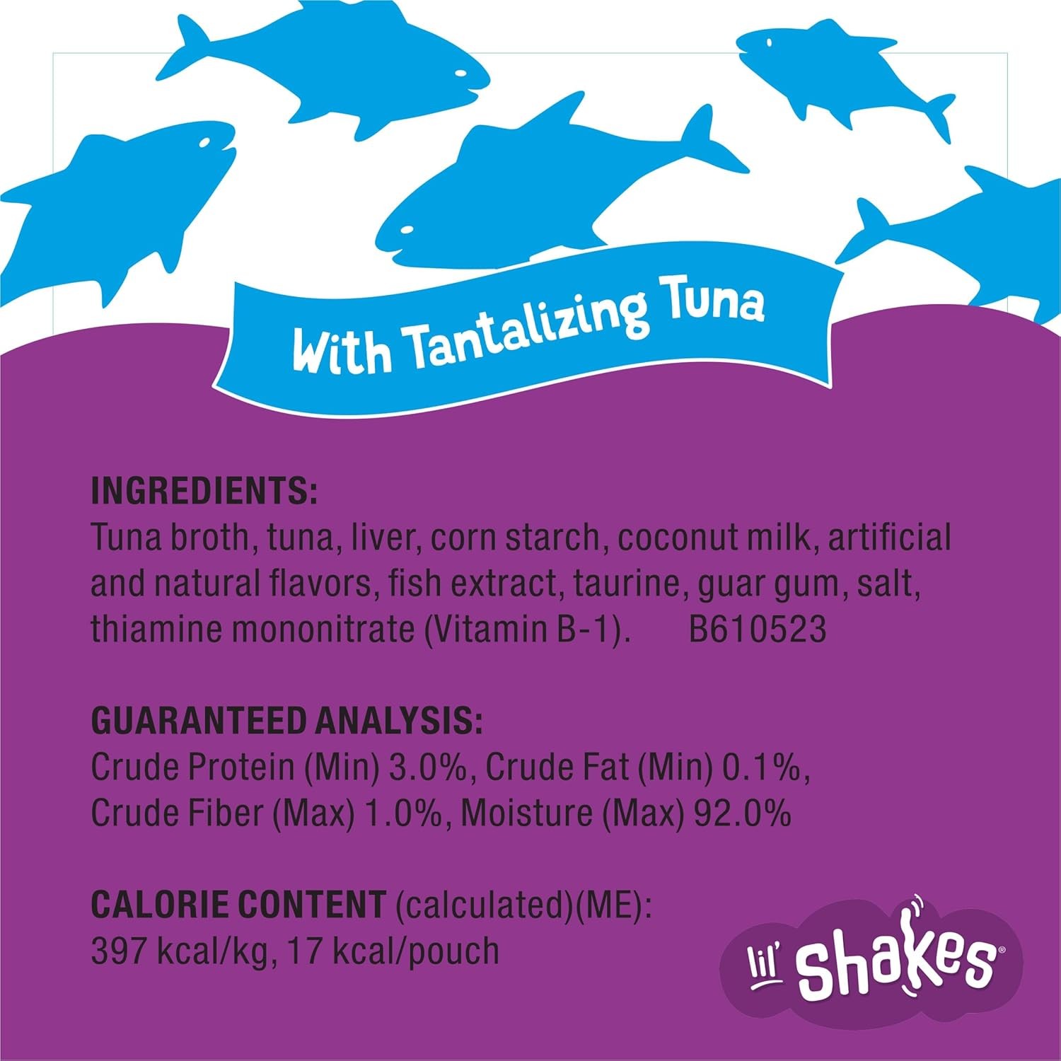 Purina Pureed Cat Food Topper Lil’ Shakes W/ Tantalizing Tuna Lickable Cat