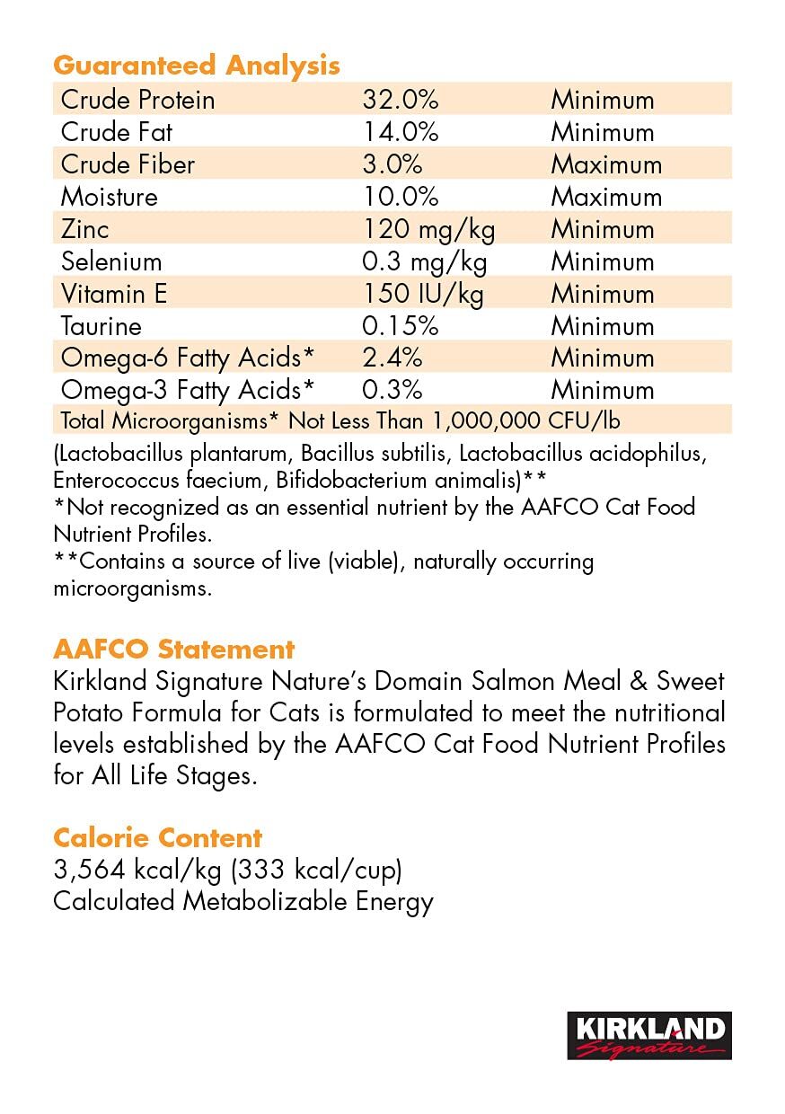 Kirkland Signature Nature’s Domain Cat Food 18 lbs.