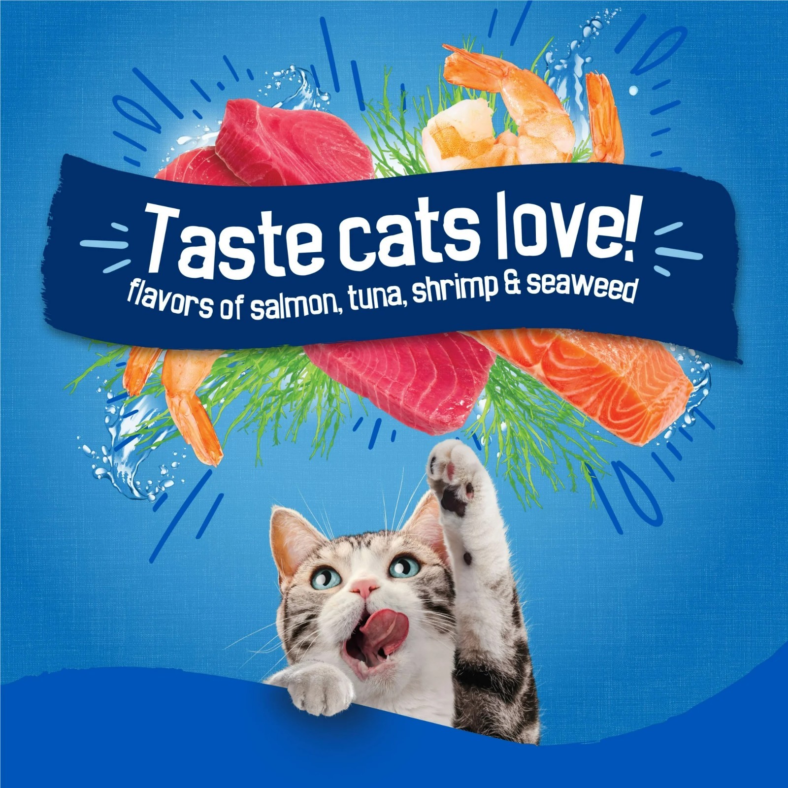 Friskies Seafood Sensations Dry Cat Food Flavors of Salmon, Tuna, Shrimp 30 lb