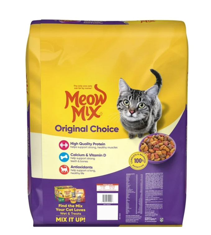 (3 pack) Meow Mix Original Choice Dry Cat Food, 30 lb