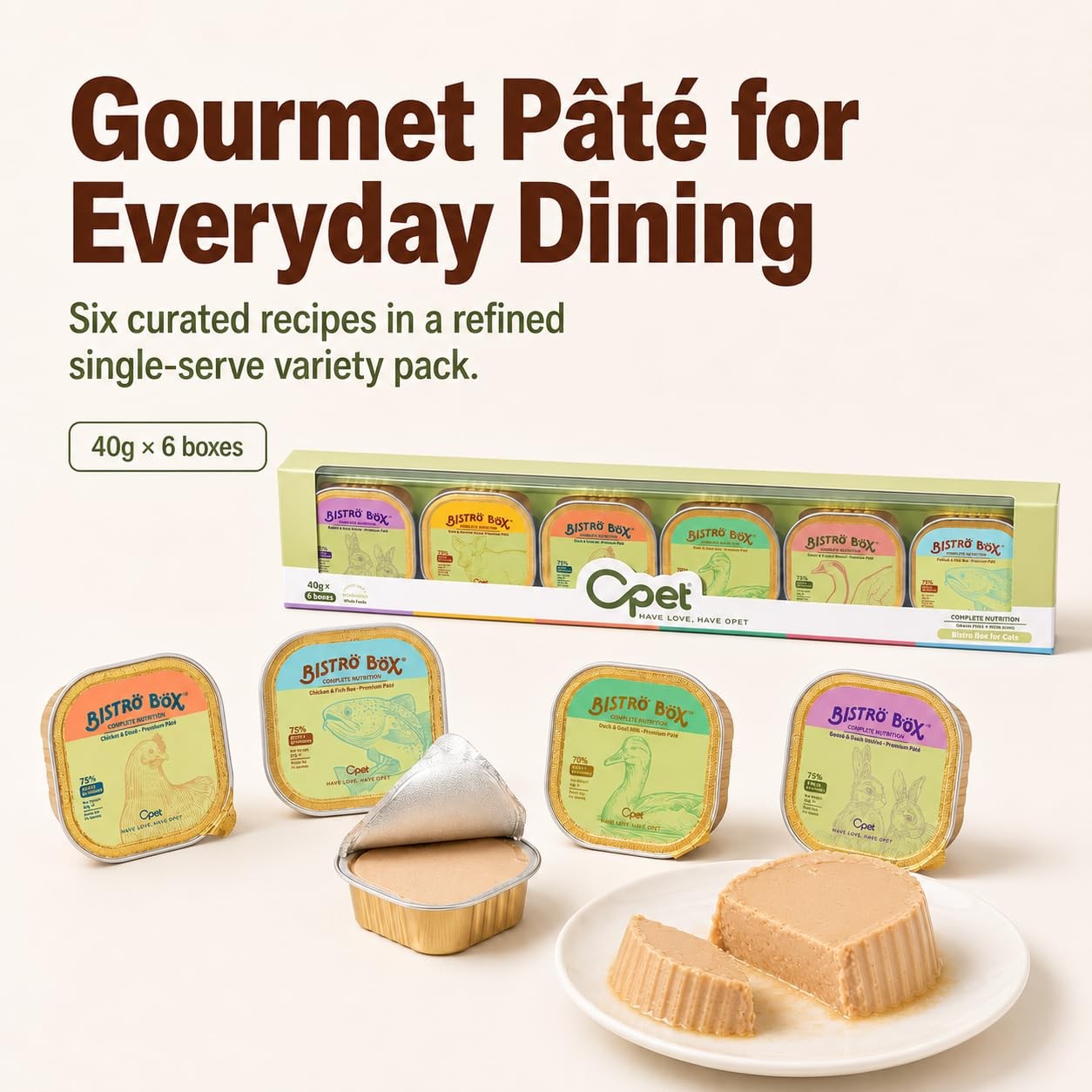 Wet Cat Food Pate, Grain Free Wet Pate for All Life Stages, Balanced Recipe C…