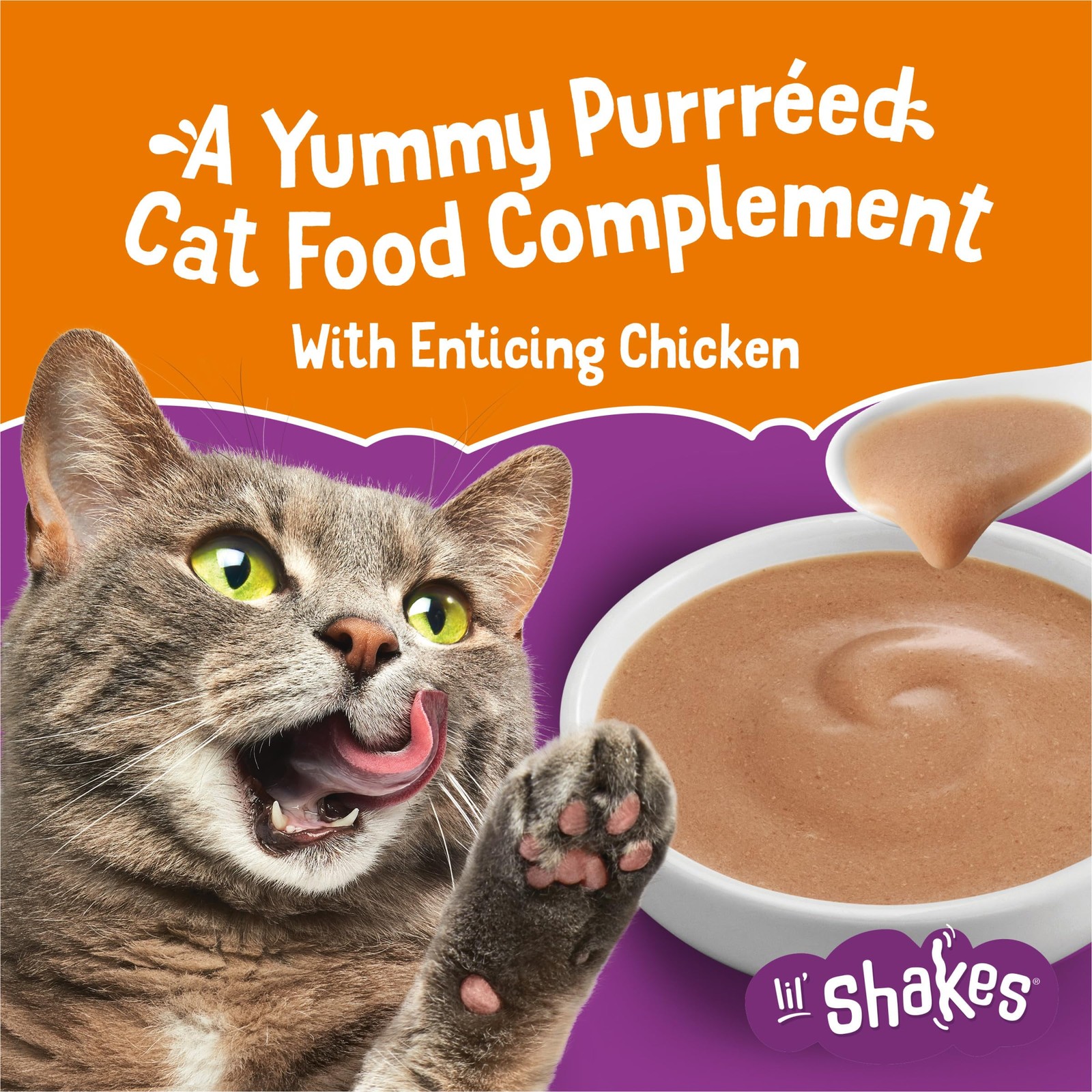 Purina Pureed Cat Food Topper, Lil’ Shakes With Enticing Chicken Lickable Cat…