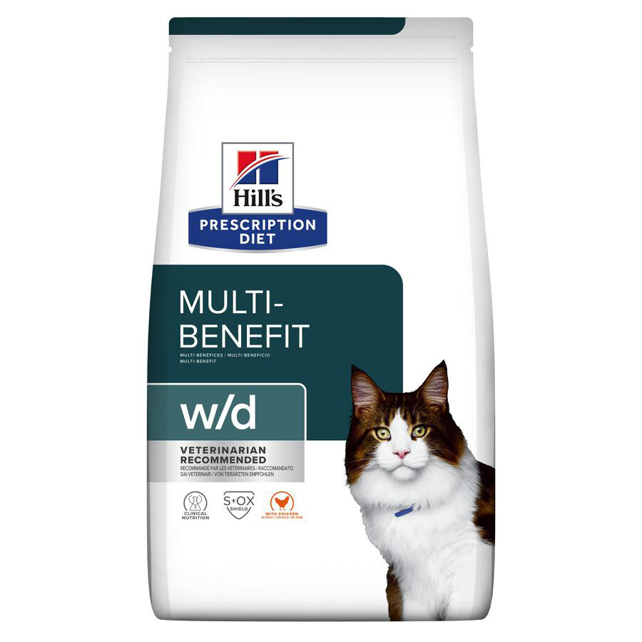Hill’s Prescription Diet w/d Multi-Benefit Dry Adult Cat Food with Chicken – 3kg