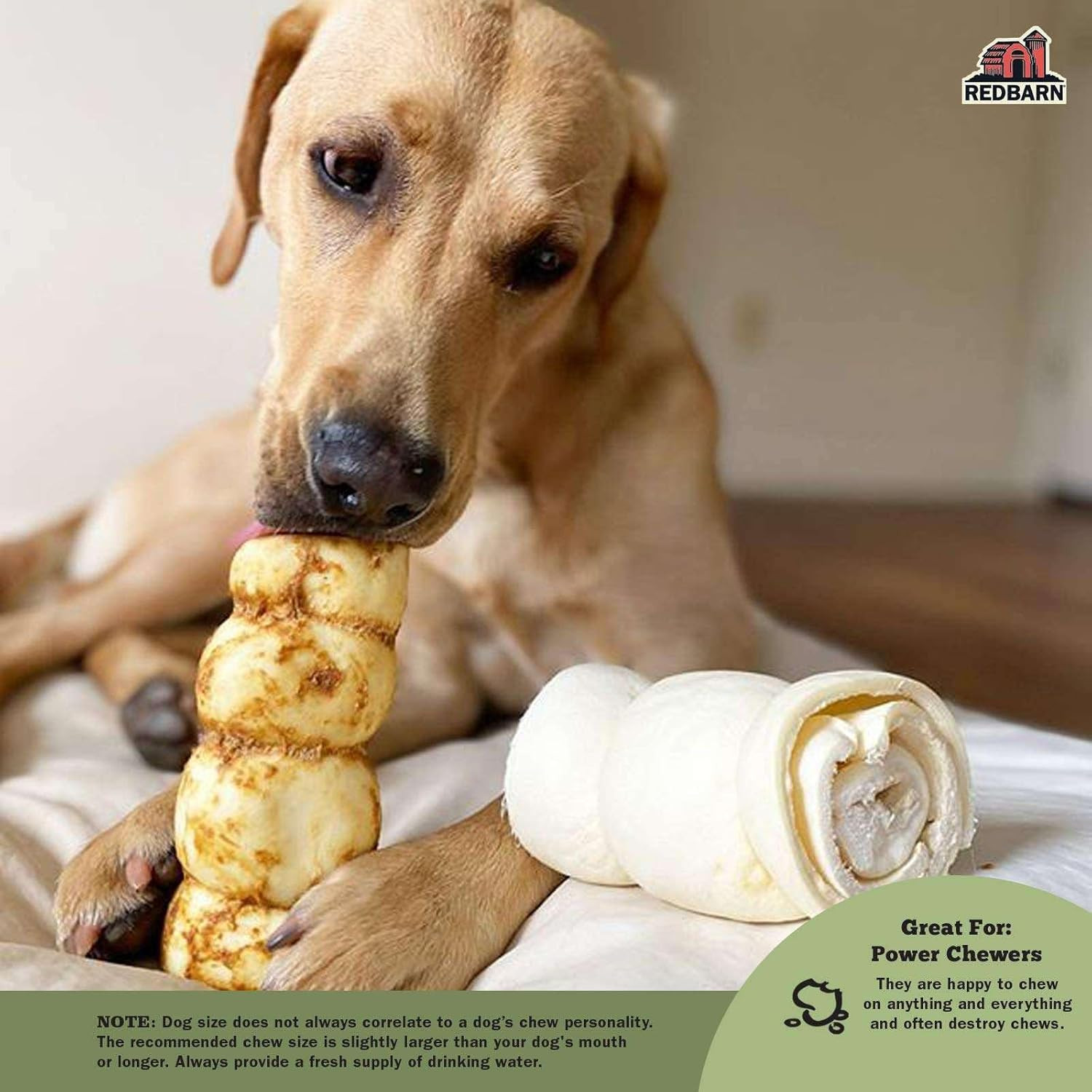 Redbarn Pet Products All-Natural Small/Medium Beef Cheek Rolls for Dogs, Chicken