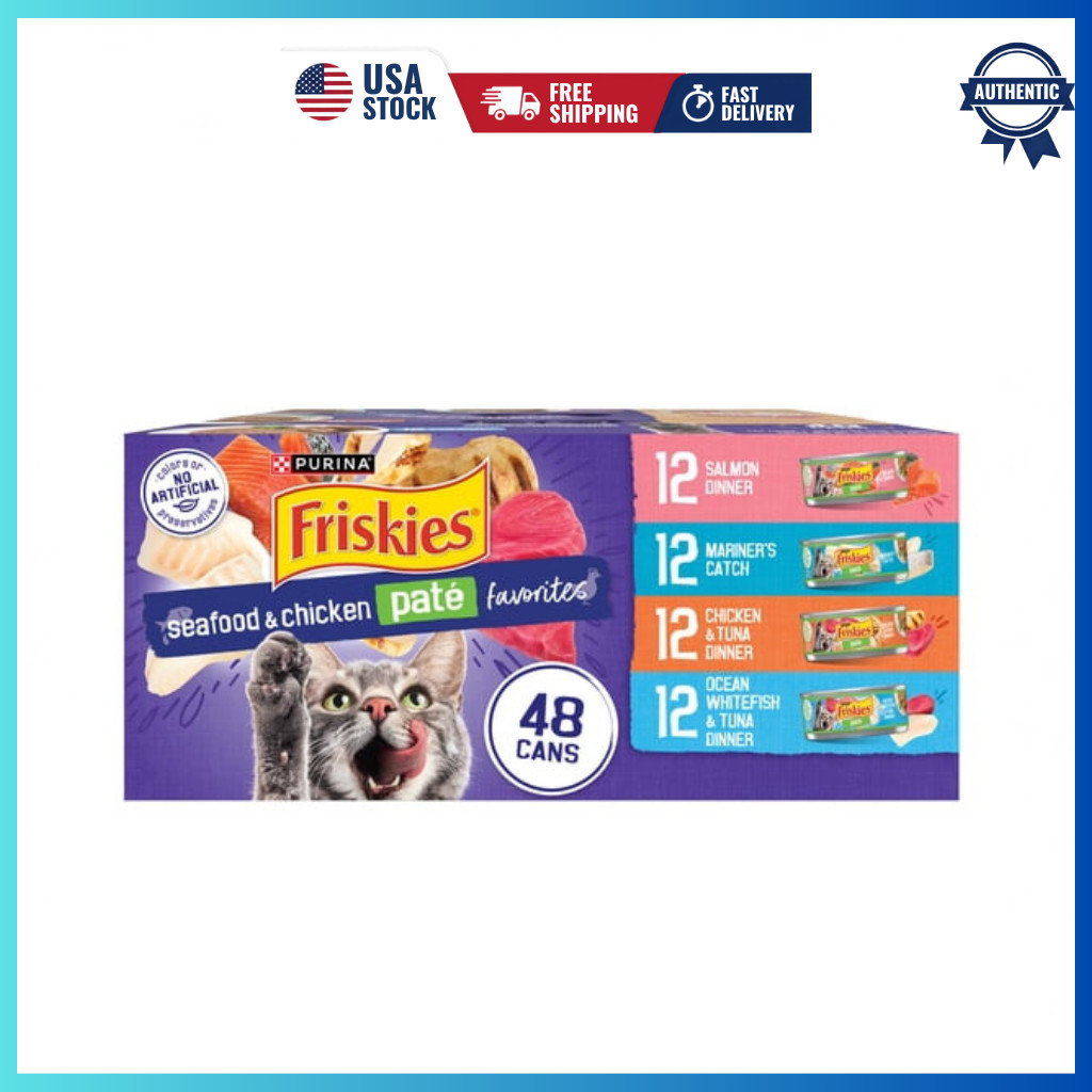Purina Friskies Extra Gravy Wet Cat Food Variety Pack 48 Cans 5.5 Oz