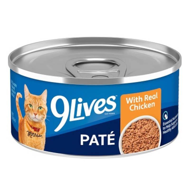 12x 9 Lives Chicken Dinner Cat Food Canned Meal New Bulk Pack Lot 5.5oz