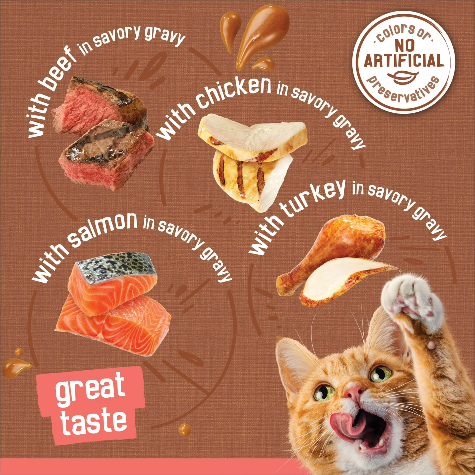Purina Friskies Extra Chunky Gravy Variety Pack, Wet Cat Food, 5.5 oz Cans