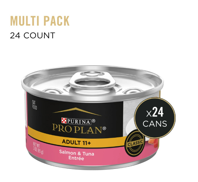 Purina Pro Plan, Salmon Tuna, Wet Cat Food, 3 oz Cans, 24 Pack