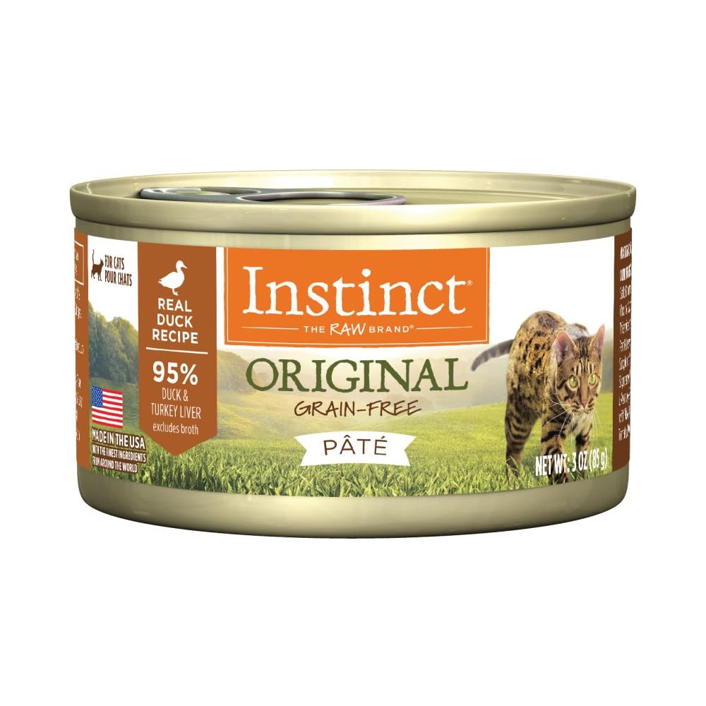 Instinct Original Grain Free Canned Cat Food 24 Pack Duck Protein Rich 3 Ounce