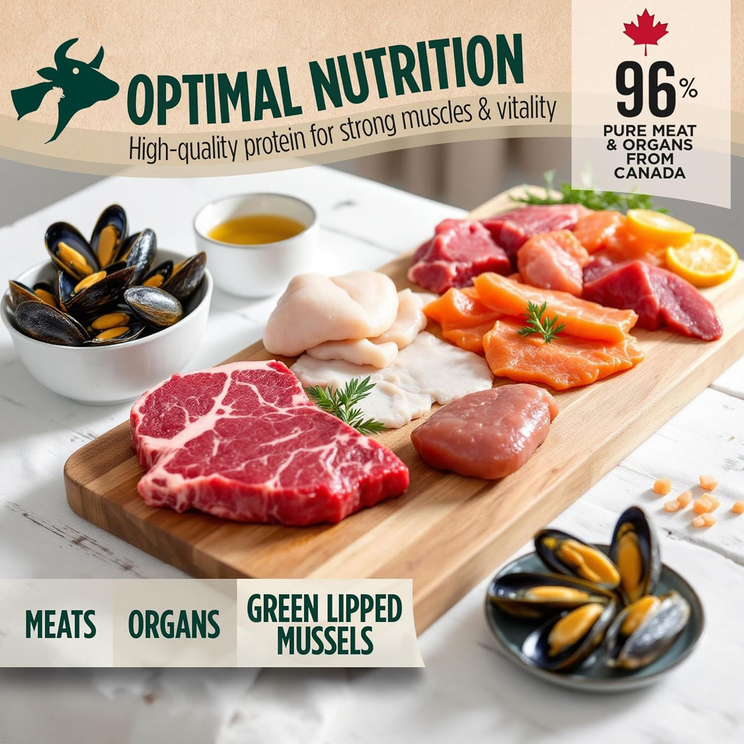 Canada Air-Dried Salmon & Duck Recipe for Dogs – Superfood Omega-3 Rich, Dual-Pr