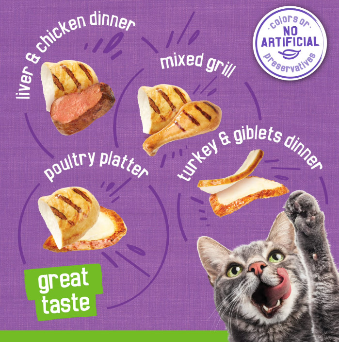 2 Pack Purina Friskies Pate, Soft Poultry Variety Pack, Wet Cat Food, 5.5 oz can
