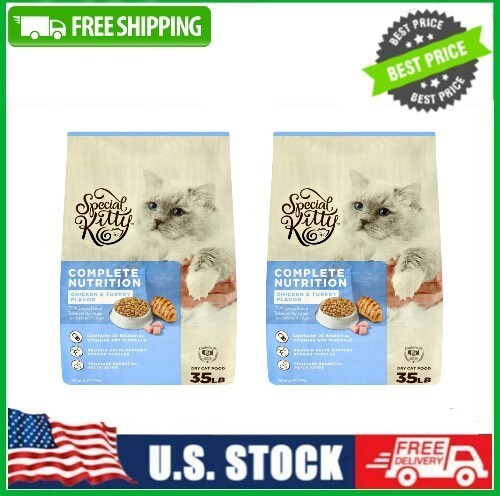 2 Pack Special Kitty Complete Nutrition Formula Dry Cat Food, Chicken, 35 lb