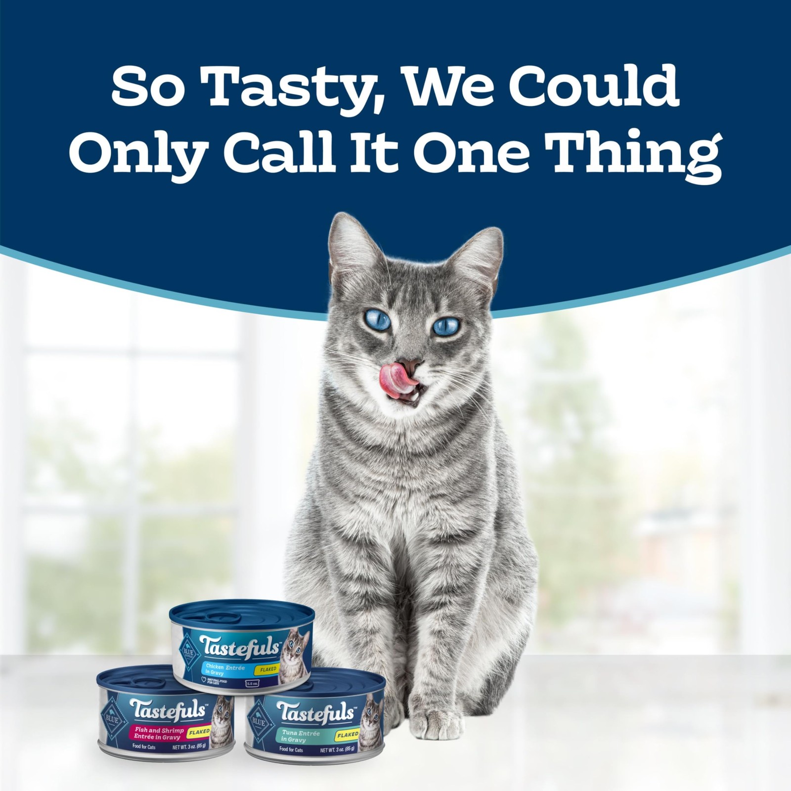 Blue Buffalo Tastefuls 1 Count (Pack of 12), Tuna, Chicken, Fish & Shrimp