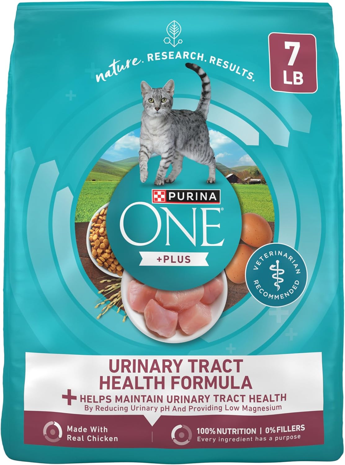 Purina ONE High Protein Dry Cat Food, +Plus Urinary Tract Health Formula – 7 Lb.