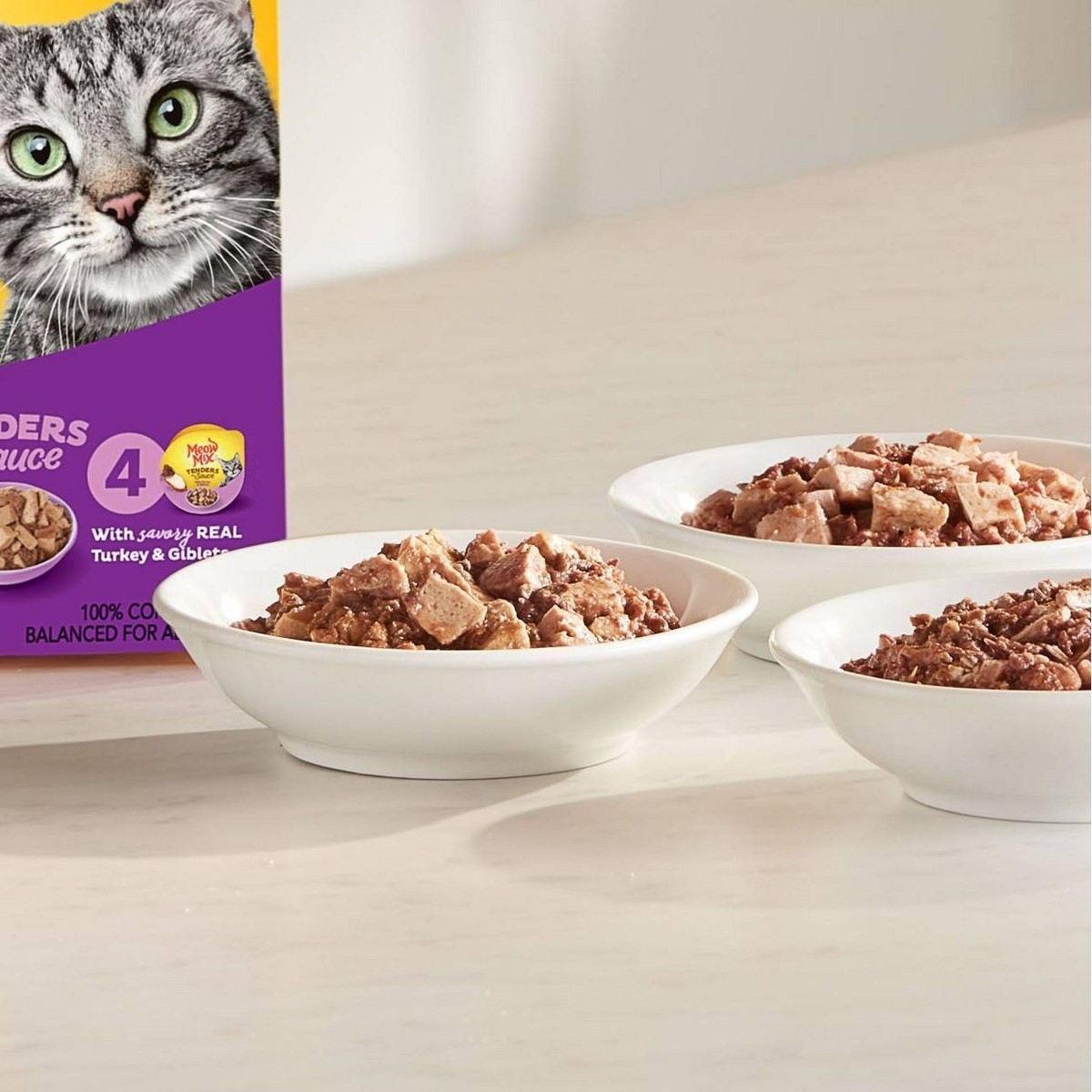 Meow Mix Tender Favorites with Liver, Turkey,Wet Cat Food – 2.75oz/24ct