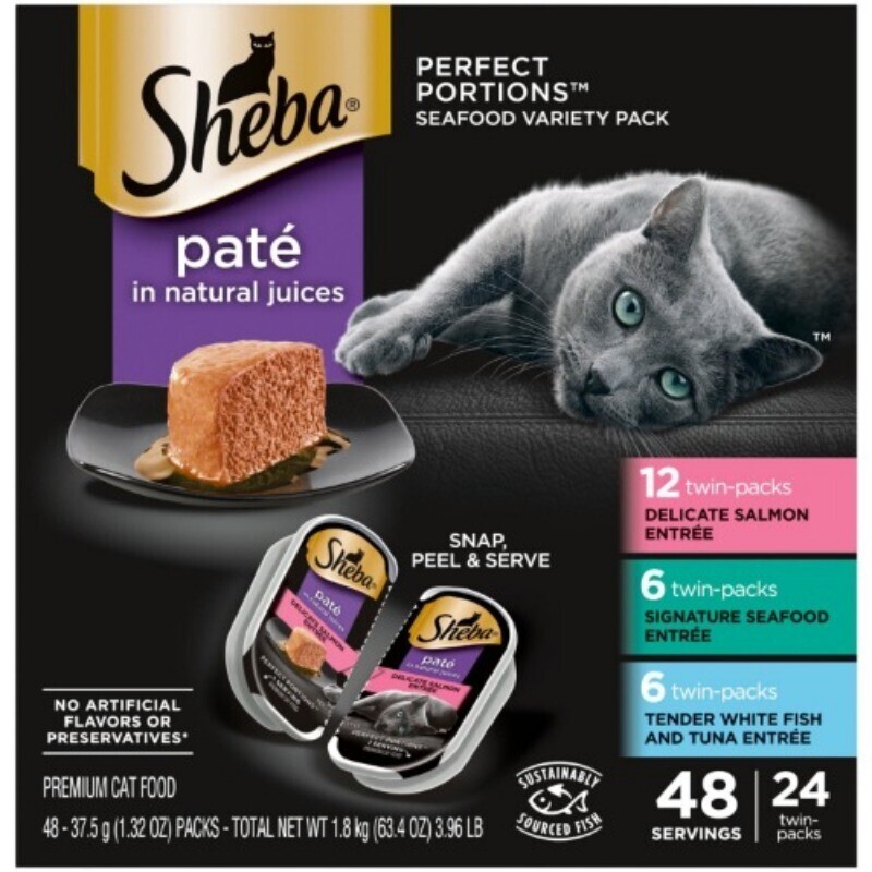 Wet Cat Food Variety Pack Protein Chicken No Artificial Flavors 1.32 Oz Trays