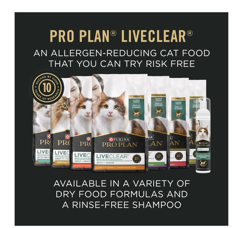 Purina LiveClear 7+ Cat Allergen Reducer Chicken & Rice Dry Cat Food