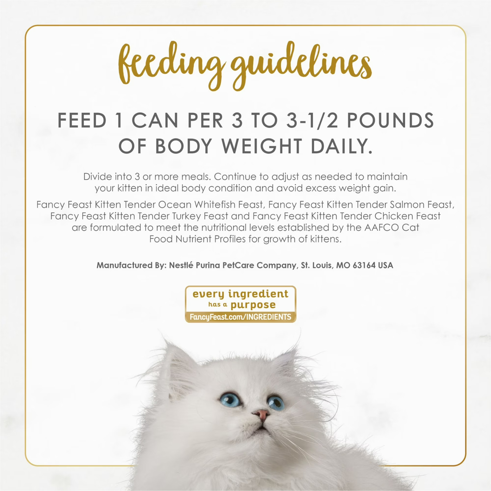 (6 pack) Purina Fancy Feast Kitten Food, Wet Cat Food, Classic 3 oz 24 Cans