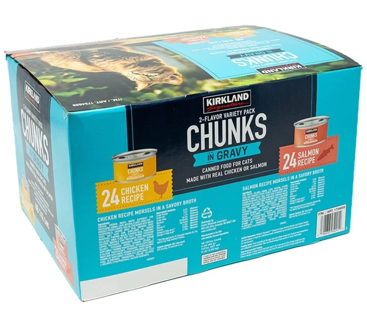 New Kirkland Signature Chunks in Gravy, Canned Cat Food Variety Pack 3 oz, 48ct