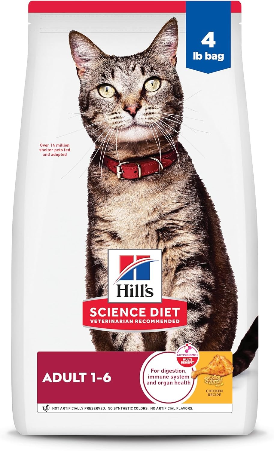 Hill’s Science Diet Adult 1-6, 1-6 Premium 4 Pound (Pack of 1), White.