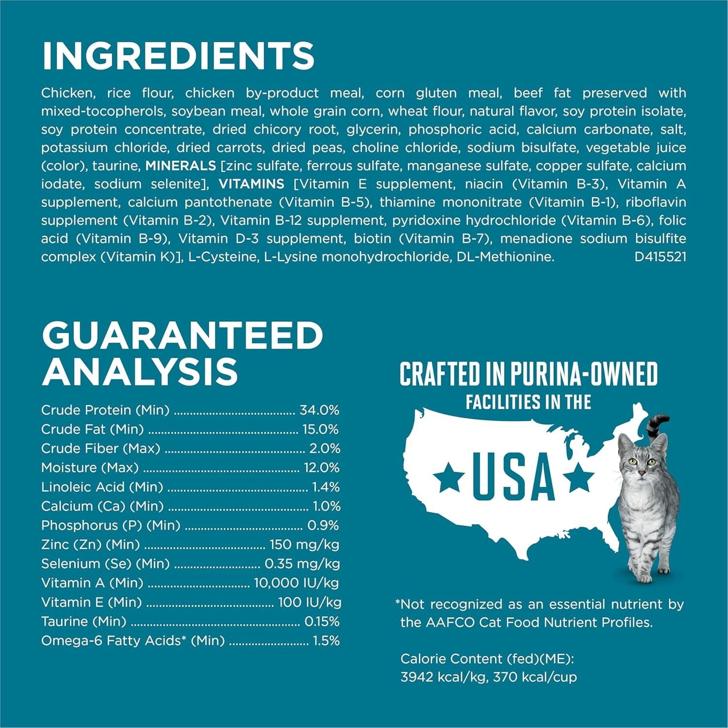 Purina ONE Natural Dry Cat Food, Tender Selects Blend With Real Chicken, 22 lbs