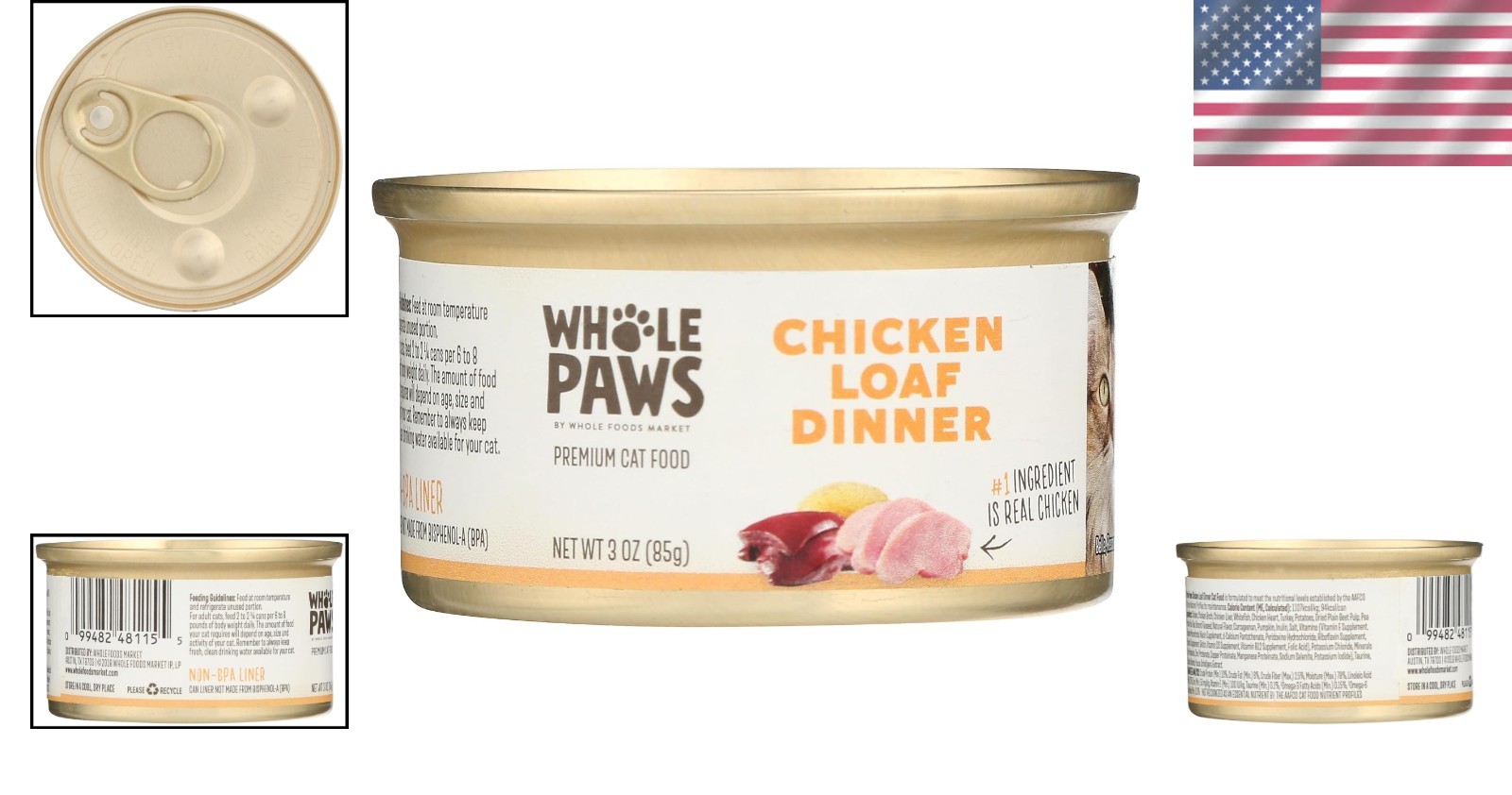 Paleo-Friendly Chicken Loaf Cat Dinner – 3 Ounce Single Serve for All Ages