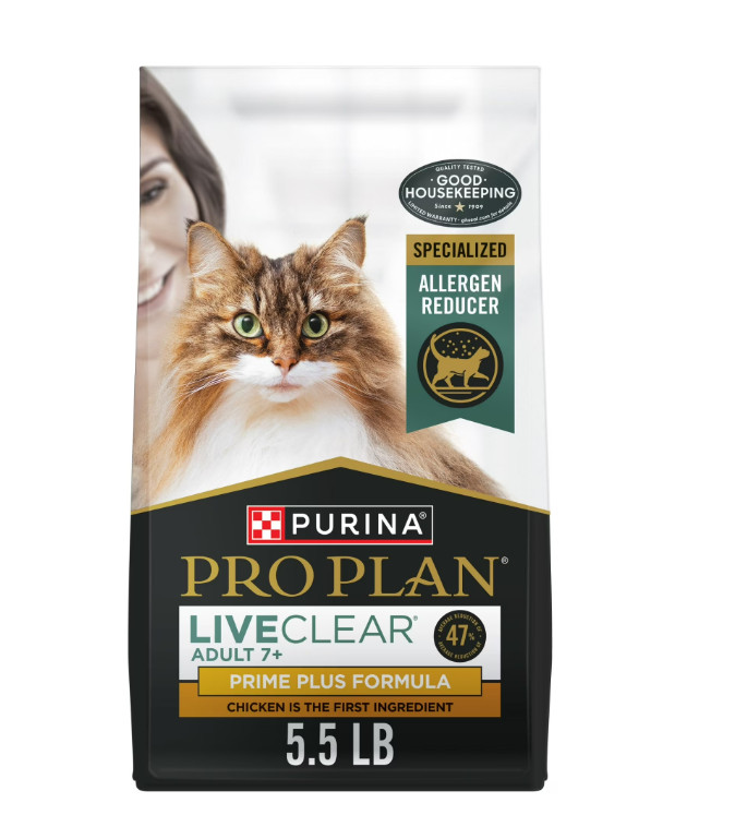Purina LiveClear 7+ Cat Allergen Reducer Chicken & Rice Dry Cat Food