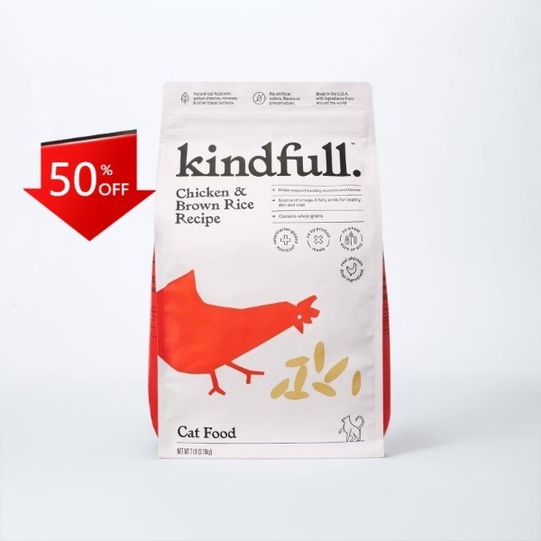 Chicken and Brown Rice Dry Cat Food – 7lbs – Kindfull™