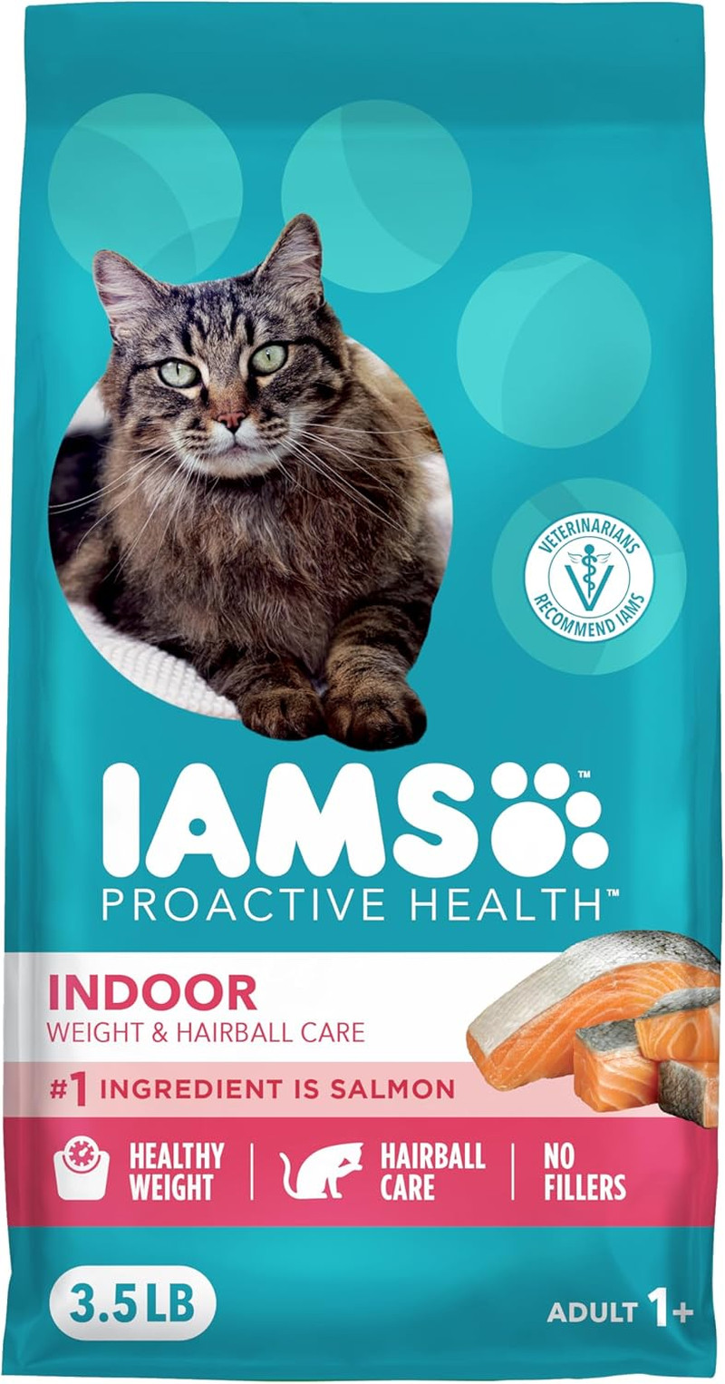 IAMS Proactive Health Indoor Dry Cat Food, Salmon, 3.5 Lb | Veterinarian-Recomme