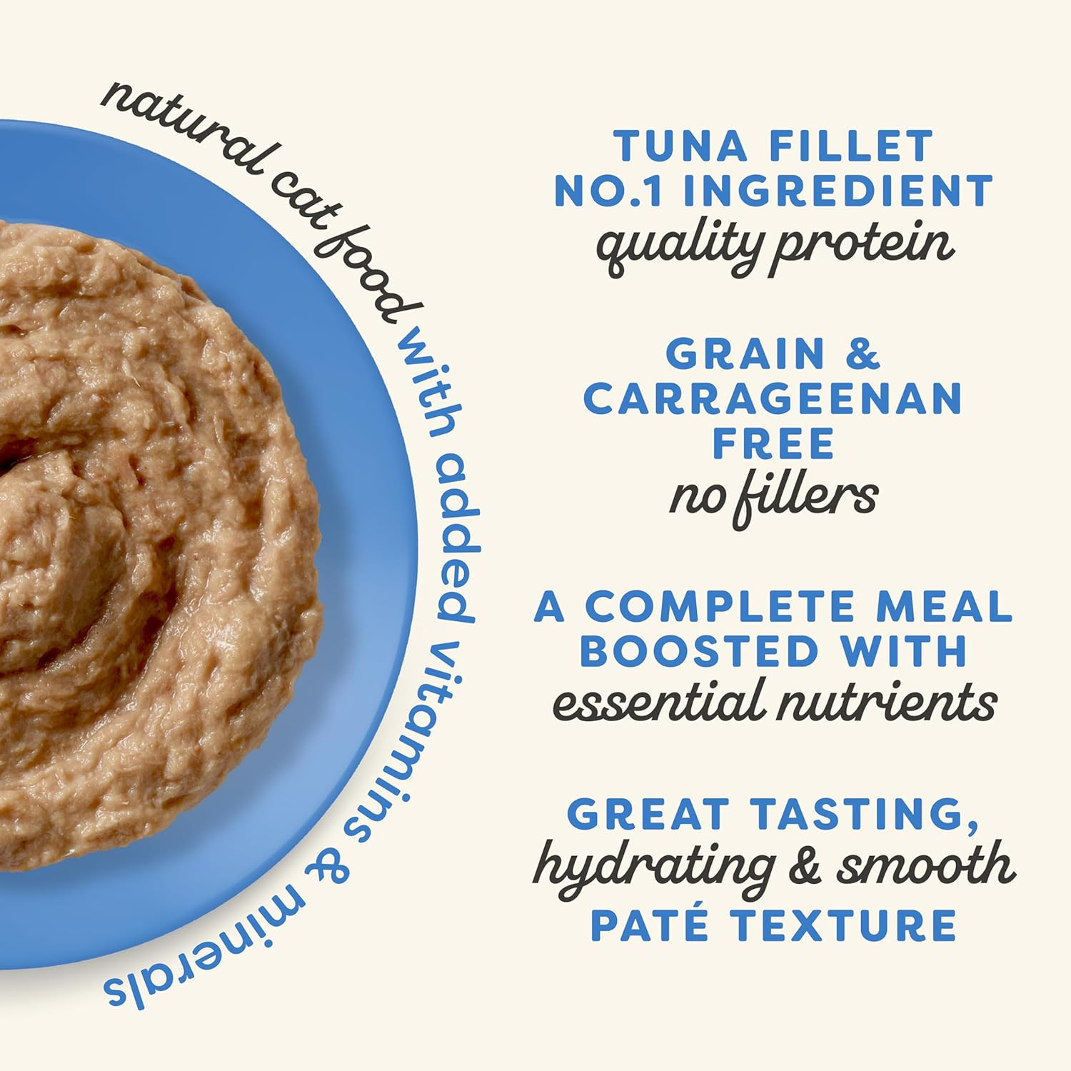 Vitality Wet Cat Food Paté, Natural Cat Food with Added Vitamins & Minerals, Gra