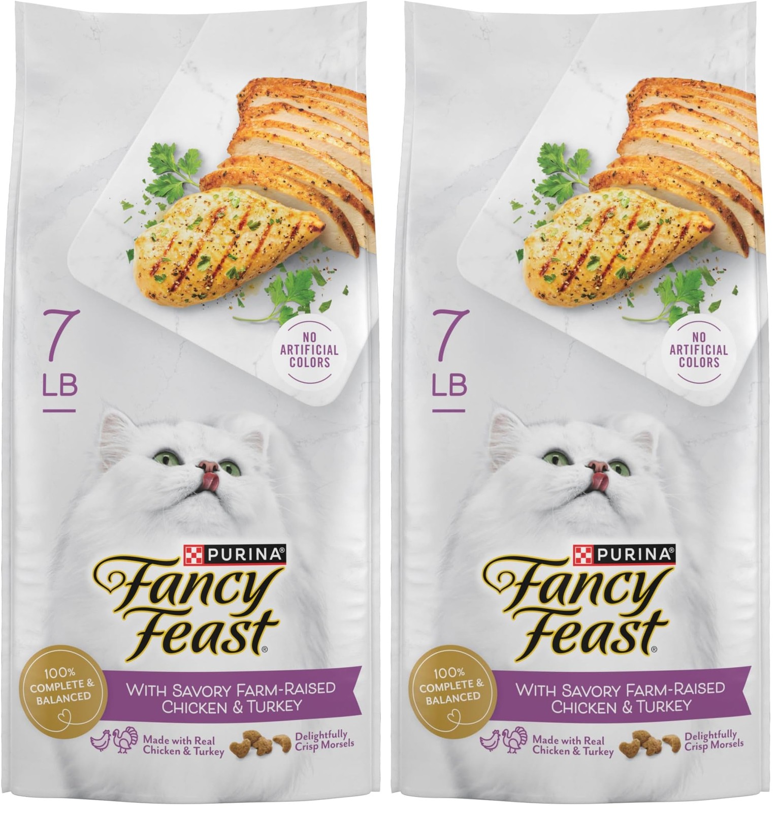 PURINA Fancy Feast Dry Cat Food with Savory 7 Pound (Pack of 2), Other