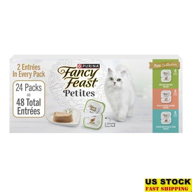 Gourmet Wet Cat Food Variety Pack Pate Salmon Chicken All Breeds 1.4oz Trays New