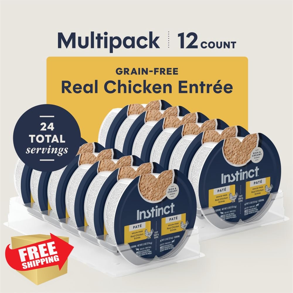Instinct Chicken Pate Split Cup Wet Cat Food 12pk 2.64oz