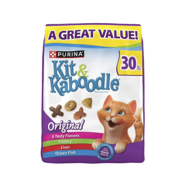 2 Bag Purina Kit and Kaboodle Original Dry Cat Food for Adult Cats, 30 lb Bag